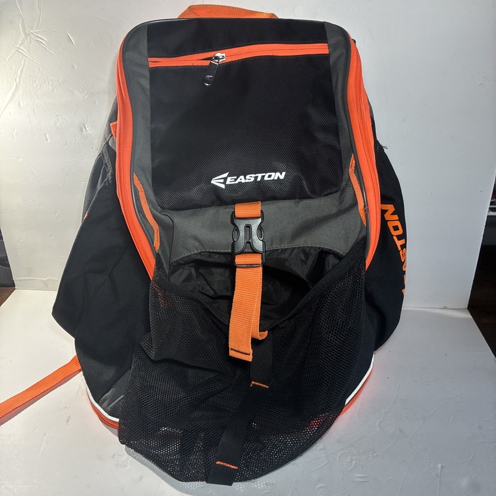 Easton Baseball/Softball Backpack "Walk Off" Model Black With Orange Trim